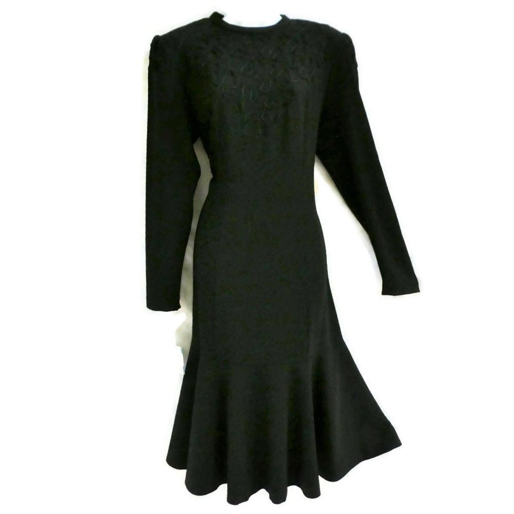 NEW Adolph Schuman For Lilli Ann Dress Vintage 60s RiC RaC Ribbon Zipper Peplum